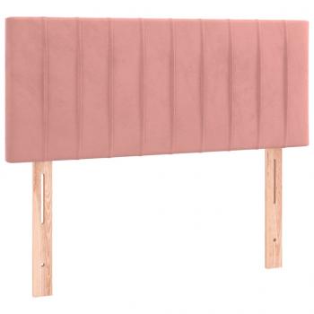 Boxspringbett mit Matratze Rosa 100x200 cm Samt