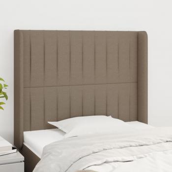 ARDEBO.de - Kopfteil mit Ohren Taupe 103x16x118/128 cm Stoff