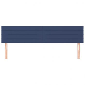 Kopfteile 2 Stk. Blau 80x5x78/88 cm Stoff