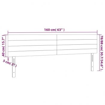 Kopfteile 2 Stk. Blau 80x5x78/88 cm Stoff