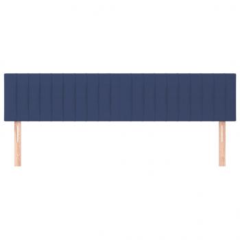 Kopfteile 2 Stk. Blau 80x5x78/88 cm Stoff