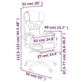 Bürostuhl mit Massagefunktion Schwarz Kunstleder