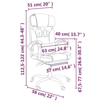 Bürostuhl mit Massagefunktion Braun Kunstleder