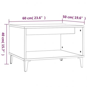 Couchtisch Hochglanz-Weiß 60x50x40 cm Holzwerkstoff