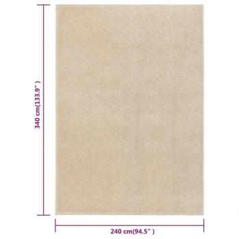 Teppich Kurzflor 240x340 cm Beige