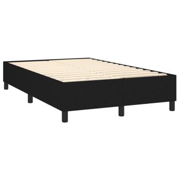 Boxspringbett mit Matratze & LED Schwarz 120x200 cm Stoff