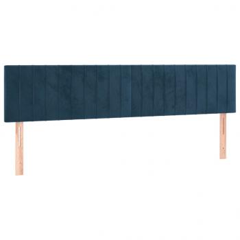 Kopfteile 2 Stk. Dunkelblau 90x5x78/88 cm Samt