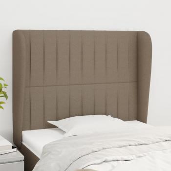 ARDEBO.de - Kopfteil mit Ohren Taupe 83x23x118/128 cm Stoff