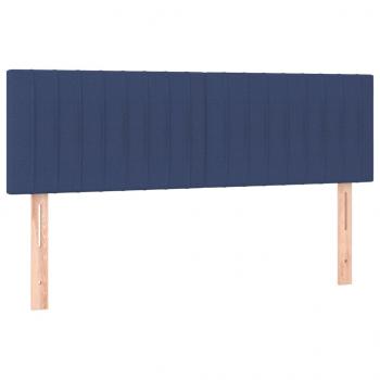 Kopfteile 2 Stk. Blau 72x5x78/88 cm Stoff