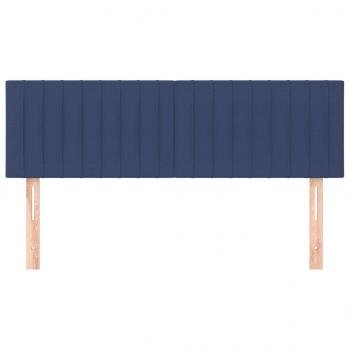 Kopfteile 2 Stk. Blau 72x5x78/88 cm Stoff