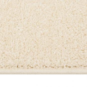 Teppich Kurzflor 80x150 cm Creme