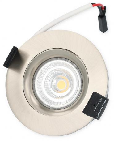 ARDEBO.de Brumberg LED-Einbauleuchte, 350mA, 5,5W, 3000K, rund, Nickel matt (12277153)