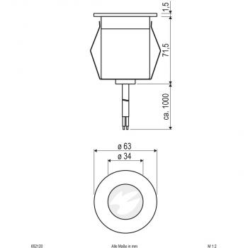 EVN LED Bodeneinbauleuchte - rund - EDS IP65 - 220-240V, 2W, 82lm, 3000K, edelstahl (652120)