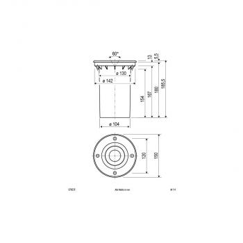 EVN Bodeneinbauleuchte - rund - schwenkbar - EDS / Alu IP67 - GU10 - max. 35W - 230V, edelstahl (678235)