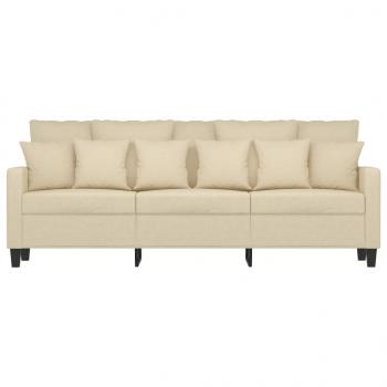 3-Sitzer-Sofa Creme 180 cm Stoff