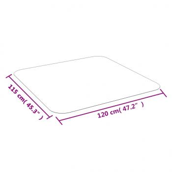 Bodenschutzmatte für Laminat oder Teppich 120x115 cm PVC