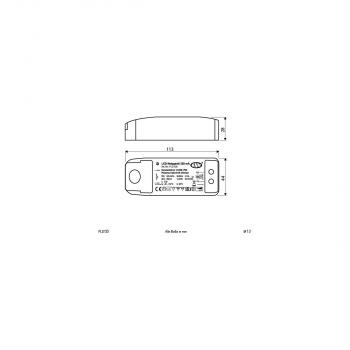 EVN Netzgerät 350mA - 13-25W - IP20 - Primär: 220-240V/AC dimmbar mit Phasenan- und Phasenabschnitt-Dimmer (PLD125)