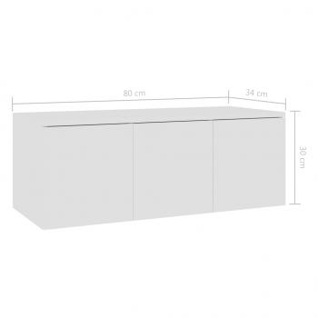 TV-Schrank Weiß 80x34x30 cm Holzwerkstoff