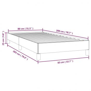 Bettgestell Schwarz 80x200 cm Kunstleder