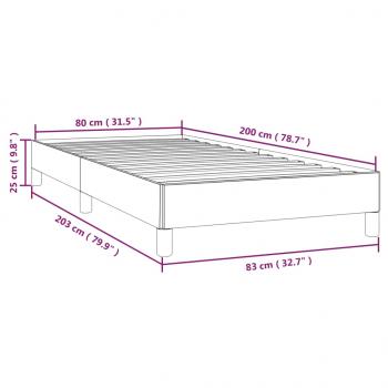 Bettgestell Cappuccino-Braun 80x200 cm Kunstleder