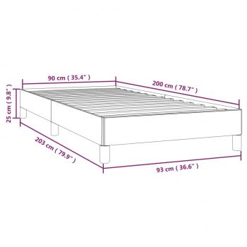 Bettgestell Weiß 90x200 cm Kunstleder