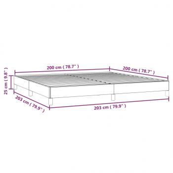 Bettgestell Cappuccino-Braun 200x200 cm Kunstleder