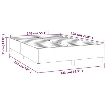 Bettgestell Braun 140x190 cm Kunstleder