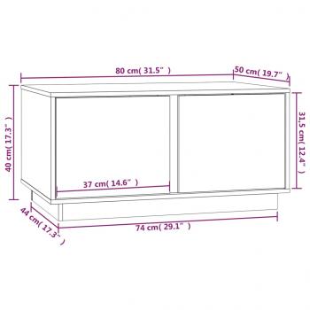 Couchtisch 80x50x40 cm Massivholz Kiefer