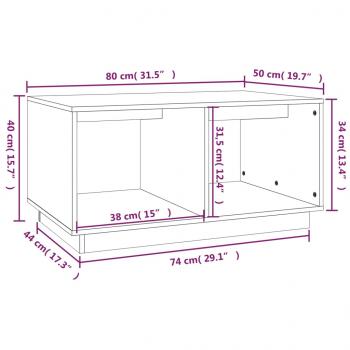 Couchtisch Honigbraun 80x50x40 cm Massivholz Kiefer