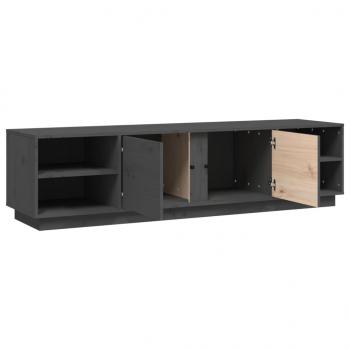 TV-Schrank Grau 156x40x40 cm Massivholz Kiefer