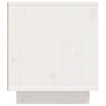 TV-Schrank Weiß 110x35x40,5 cm Massivholz Kiefer