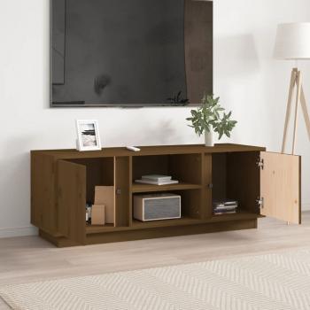 TV-Schrank Honigbraun 110x35x40,5 cm Massivholz Kiefer