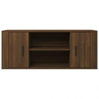 TV-Schrank Braun Eichen-Optik 100x35x40 cm Holzwerkstoff