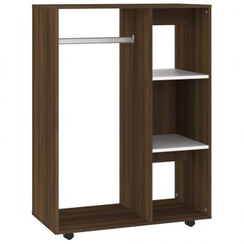 Kleiderschrank Braun Eichen-Optik 80x40x110 cm Holzwerkstoff