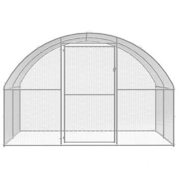 Outdoor-Hühnerstall 3x16x2 m Verzinkter Stahl