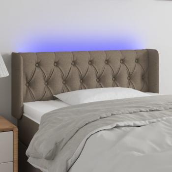 ARDEBO.de - LED Kopfteil Taupe 103x16x78/88 cm Stoff