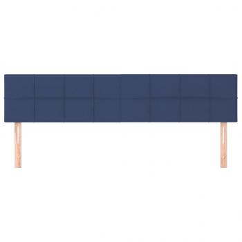 Kopfteile 2 Stk. Blau 80x5x78/88 cm Stoff