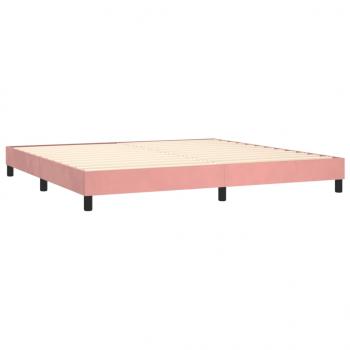 Boxspringbett mit Matratze Rosa 200x200 cm Samt