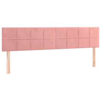 Boxspringbett mit Matratze Rosa 200x200 cm Samt