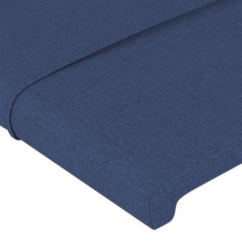 Kopfteil mit Ohren Blau 83x16x118/128 cm Stoff