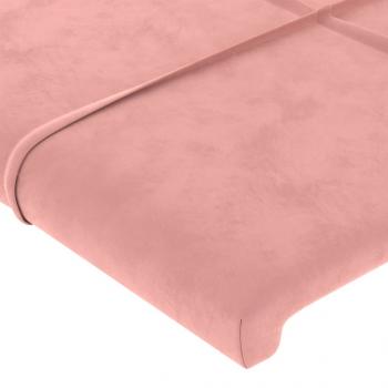 Kopfteile 2 Stk. Rosa 90x5x78/88 cm Samt