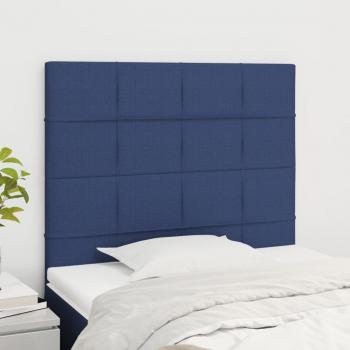 ARDEBO.de - Kopfteile 2 Stk. Blau 80x5x78/88 cm Stoff