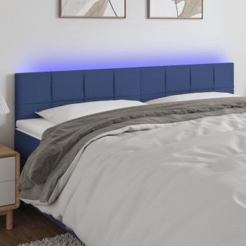 ARDEBO.de - LED Kopfteil Blau 160x5x78/88 cm Stoff