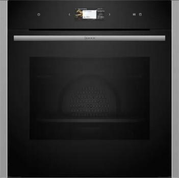 ARDEBO.de Neff B24FS33N0 N90 A+ Einbaudampfbackofen, 60 cm breit, 71 L, Wassertank, TFT-Display, Grill, CircoTherm, Kindersicherung, schwarz/Edelstahl