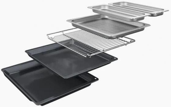 Neff B24FS33N0 N90 A+ Einbaudampfbackofen, 60 cm breit, 71 L, Wassertank, TFT-Display, Grill, CircoTherm, Kindersicherung, schwarz/Edelstahl