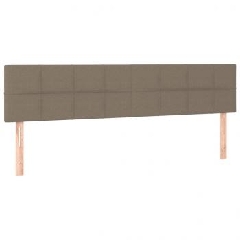 Kopfteile 2 Stk. Taupe 100x5x78/88 cm Stoff