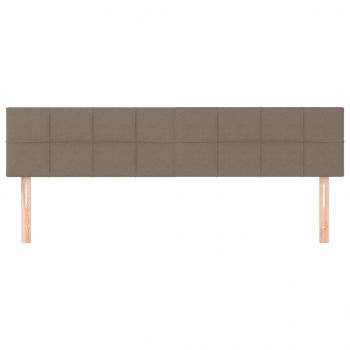 Kopfteile 2 Stk. Taupe 100x5x78/88 cm Stoff