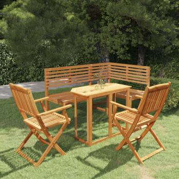 ARDEBO.de - 4-tlg. Bistro-Set Massivholz Akazie