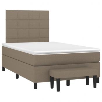 Boxspringbett mit Matratze Taupe 120x200 cm Stoff