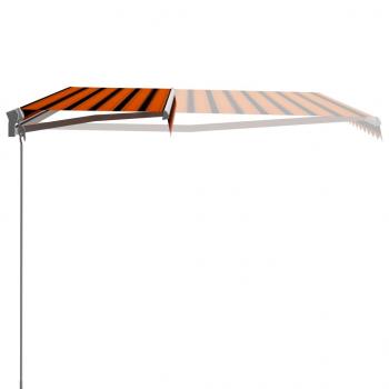 Einziehbare Markise Handbetrieben 400 x 300 cm Orange und Braun